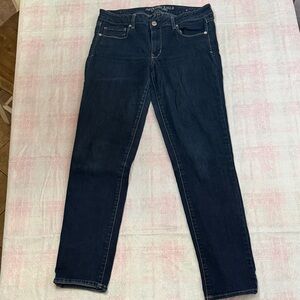 American Eagle Outfitters Women's Dark Blue Skinny Jeans